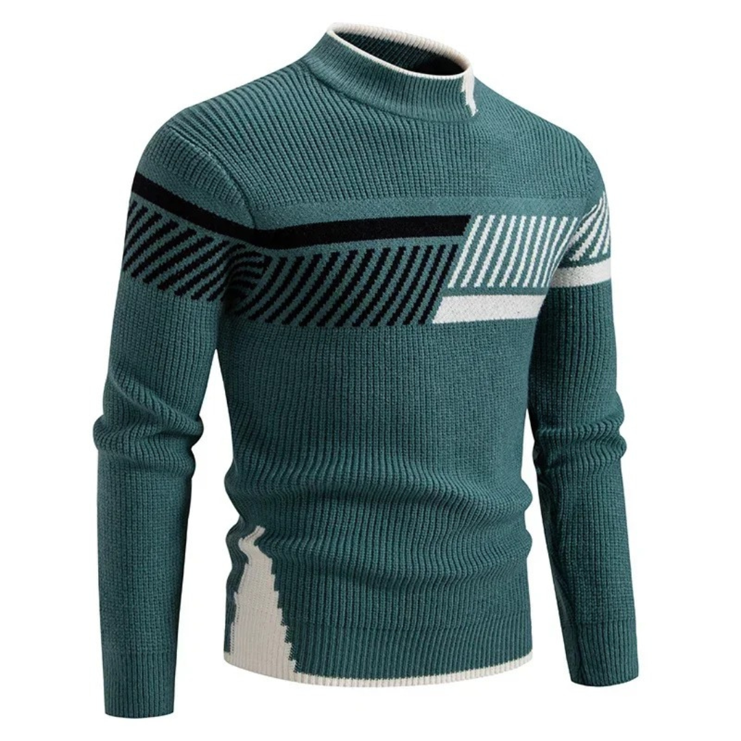 Modern pull-over knitted sweater for men