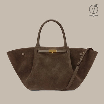 Sleek vegan structured tote for women