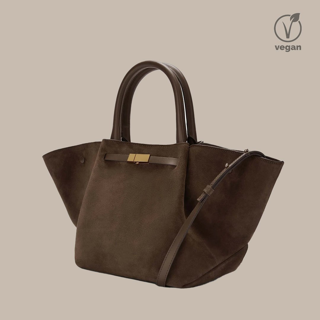 Sleek vegan structured tote for women