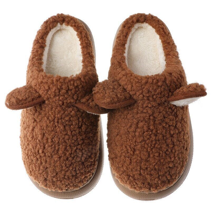 Slip on fuzzy slippers for women