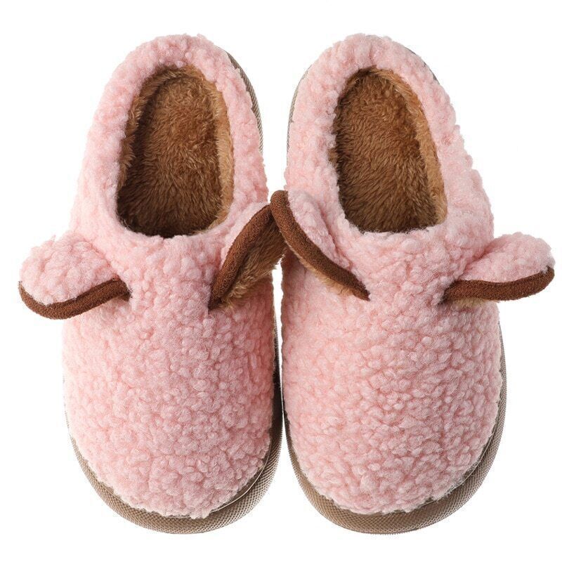 Slip on fuzzy slippers for women