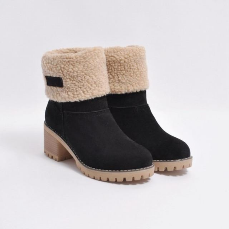 Winter fur warm snow boots for women