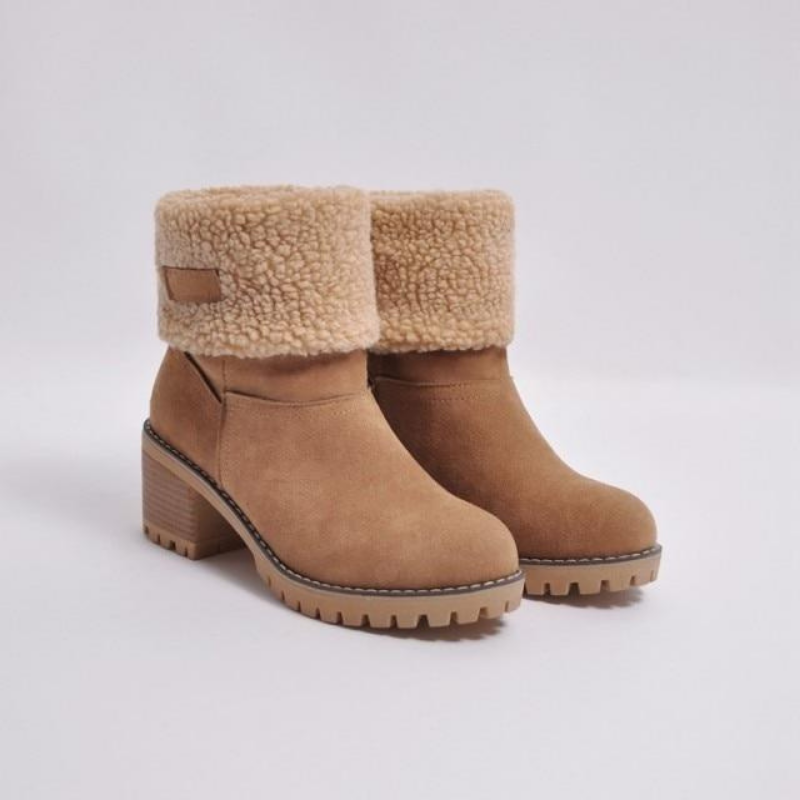 Winter fur warm snow boots for women