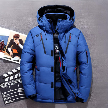 Detachable hood thickened jacket for men